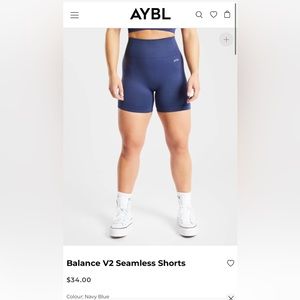 AYBL Balance V2 Seamless Shorts - Navy Blue size SMALL